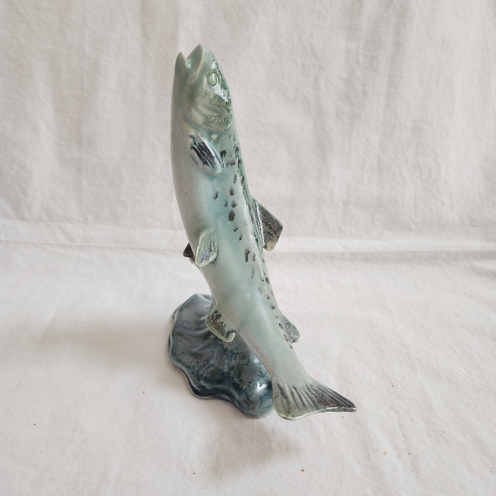 Vintage Blue Spotted Trout Figurine